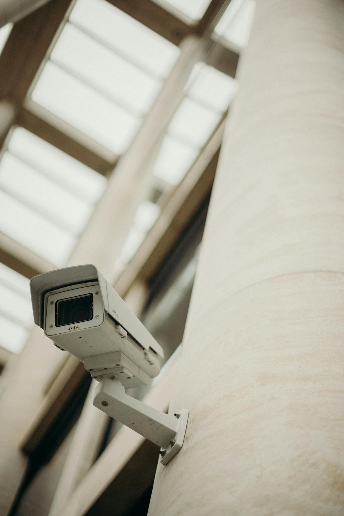 CCTV surveillance camera mounted on a building